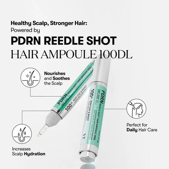 [VT Cosmetics] PDRN Reedle Shot Hair Ampoule 100dl 15ml | Hair Growth Hair loss treatment ampoule serum