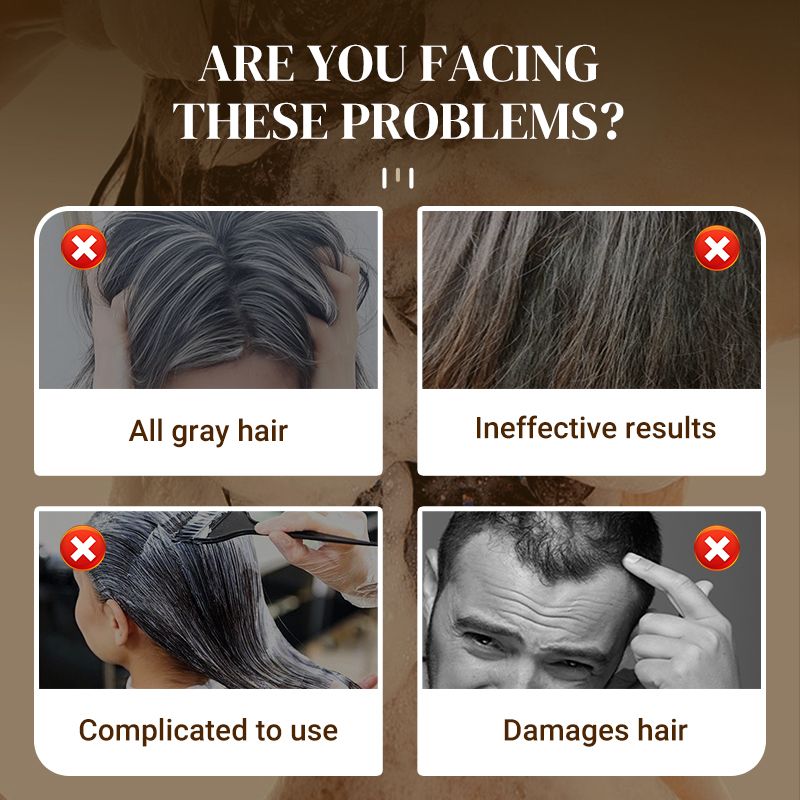 🌈Langtidsholdbar naturlig hårfarveshampoo🧴 | UV-beskyttelse + Farvelås | Gradvis dækning af grå hår