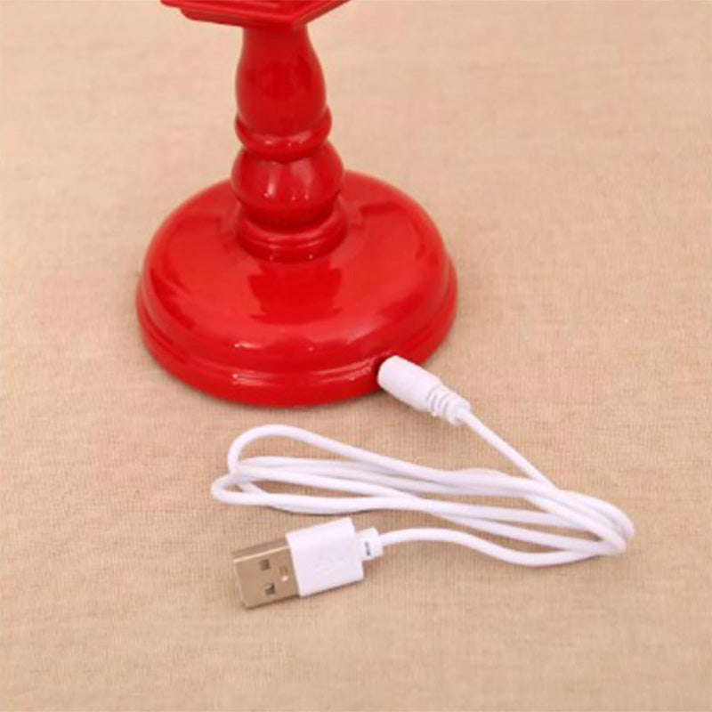 Julnattlampa med snö och musik - Dekorativ snögloblampa för hyllor & Gåvor