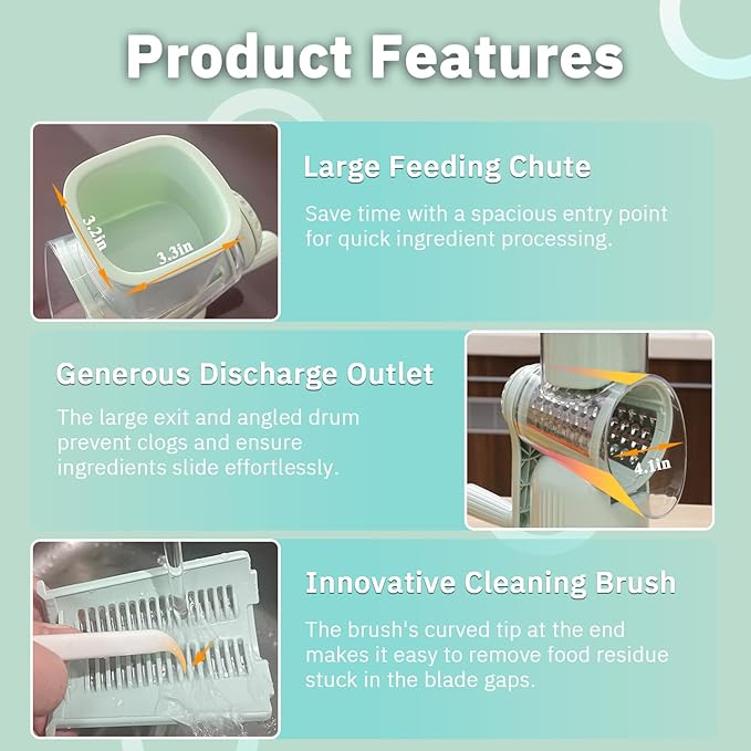 💥Hachoir Kitchen Ally 5 en 1👨‍🍳Conception à verrouillage sécurisé, lames amovibles faciles à nettoyer & Mode impulsion anti-brouillage