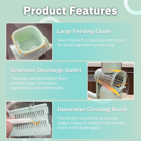 💥Hachoir Kitchen Ally 5 en 1👨‍🍳Conception à verrouillage sécurisé, lames amovibles faciles à nettoyer & Mode impulsion anti-brouillage