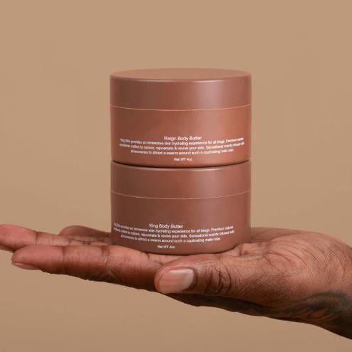 🏆Blixtrea⚡ 100 000+ SÅLDA! Nästan slut💥Crowned Skin King Cologne Body Butter - Varm & Sensuell signaturdoft