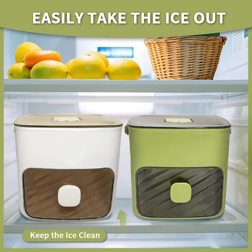 🥳2026 HOT SALE🥳💞50K+ SOLD!💥🥤🧊 50% OFF! Ice Cube Maker with Storage – 48 cubes at once, leak‑proof lid. Stackable, saves space. Includes ice scoop & tong. A summer essential. 🏖️✅