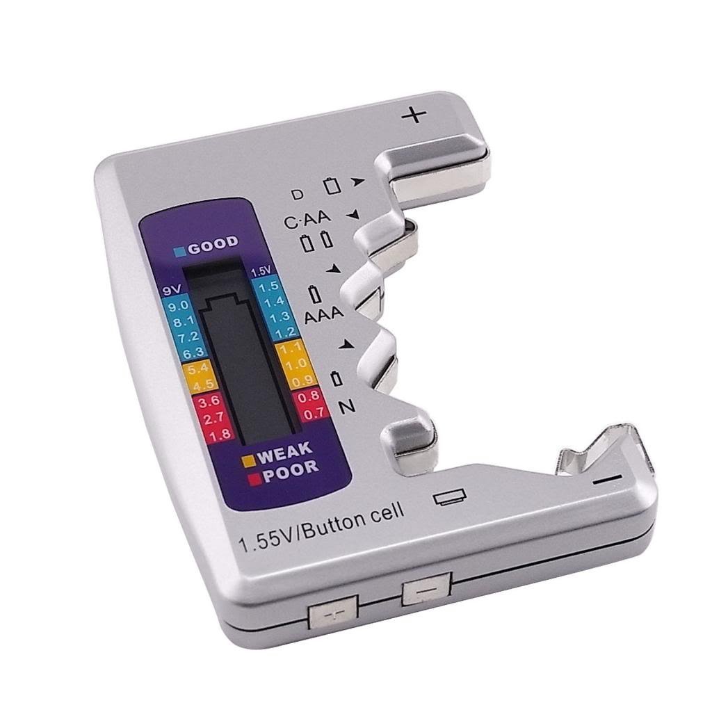 Last day📢📢50% off! ✨ Universal Battery Tester – Checks AA, AAA, 9V, Button & More Batteries in 3 Seconds! Compact, Accurate🔋⏱️