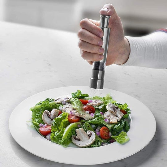 ⚡【Profesjonell kvalitet】 Salt, pepper & Krydderkvern⚡| Gjenfyllbare glasskamre (kjøp 2 få 1 GRATIS)