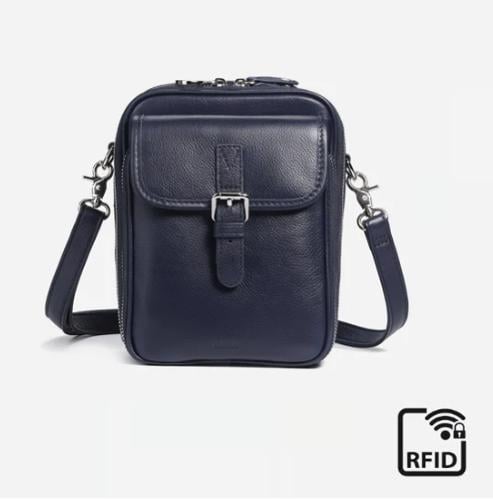 Vintage Crossbody Leather Bag – Adjustable & Spacious Design