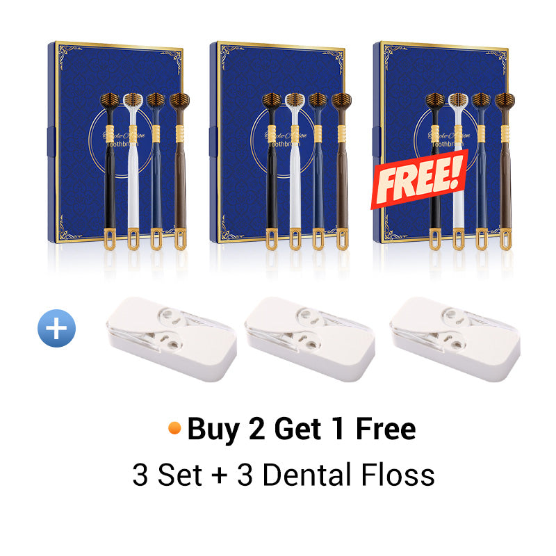 Three-head multi-angle cleaning toothbrush to ensure your oral safety