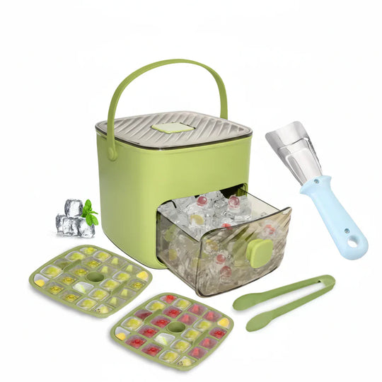 🥳2026 HOT SALE🥳💞50K+ SOLD!💥🥤🧊 50% OFF! Ice Cube Maker with Storage – 48 cubes at once, leak‑proof lid. Stackable, saves space. Includes ice scoop & tong. A summer essential. 🏖️✅