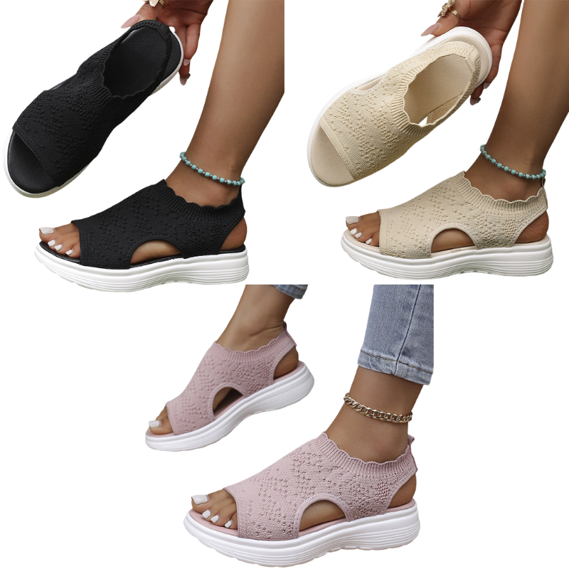 ⏳Time-Limited Special⏰Women's Breathable Knit Platform Sandals