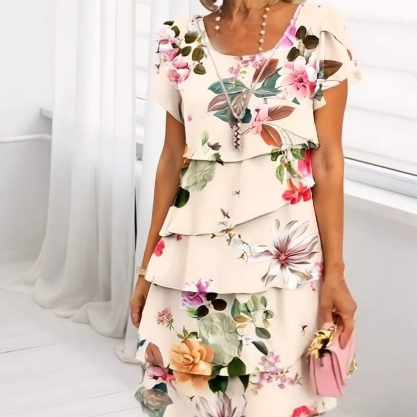 Floral Cascade Maxi Dress – Breezy & Figure-Flattering Fit
