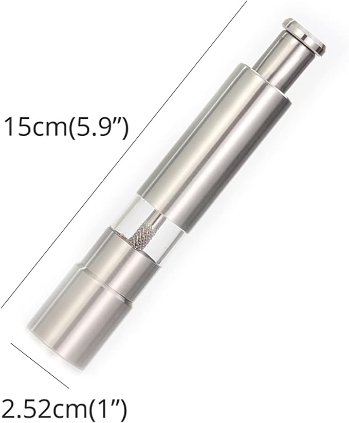 ⚡【Profesjonell kvalitet】 Salt, pepper & Krydderkvern⚡| Gjenfyllbare glasskamre (kjøp 2 få 1 GRATIS)