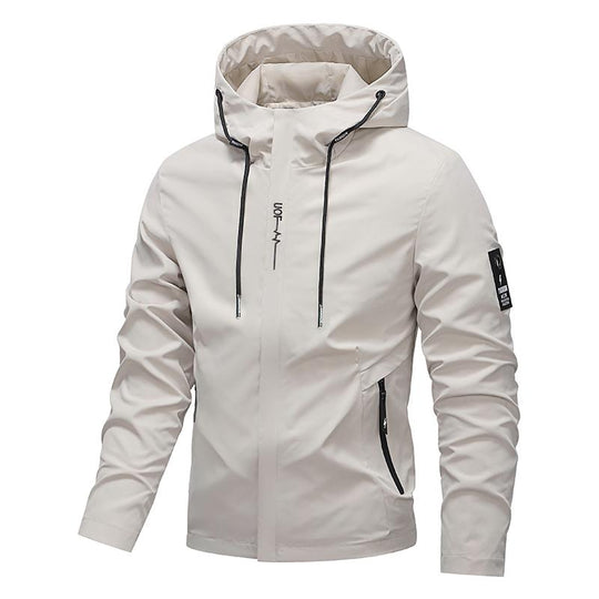 💧🌬️ Veste à capuche pour homme – imperméable et coupe-vent, avec cordon de serrage. Idéale pour les activités de plein air et le quotidien. ✓ Durable ✓ Respirante. Découvrez-la dès maintenant ! 🔥🧥