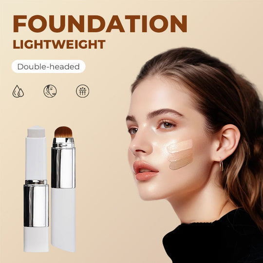 🎉BUY 1 GET 1 FREE🎉[OFFICIAL PRODUCT]  Cover Cream Stick V w/ Detachable Brush - Korean Skin Care Color-Changing Foundation Stick with Collagen Capsules (0.45 oz)
