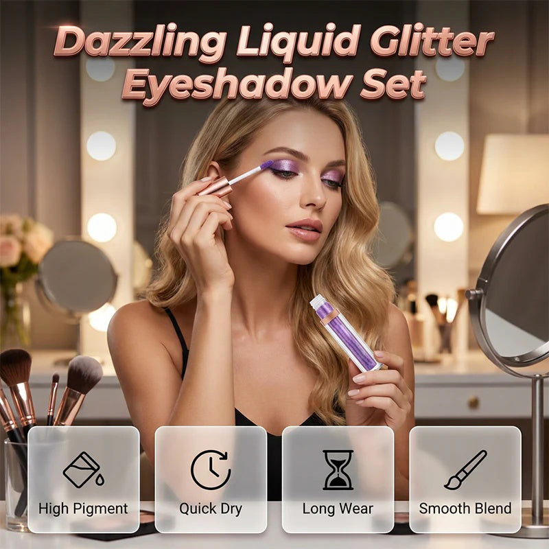 10-Color Set🌈Glitter & Glow Liquid Eyeshadow Set