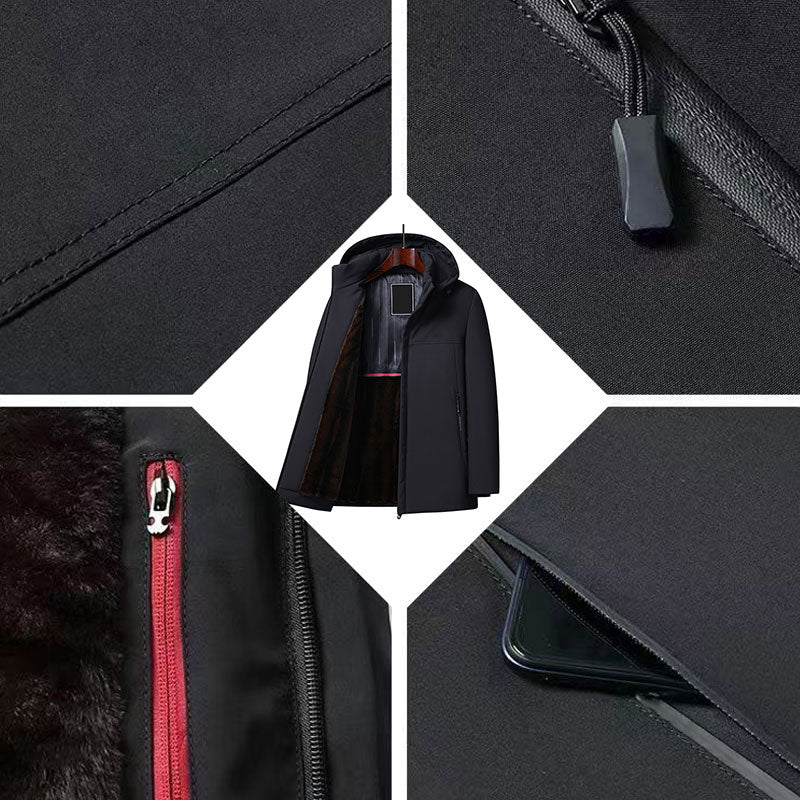 [Lämmin lahja] Miesten lämpöhupullinen Parka-takki