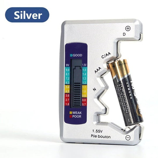Last day📢📢50% off! ✨ Universal Battery Tester – Checks AA, AAA, 9V, Button & More Batteries in 3 Seconds! Compact, Accurate🔋⏱️