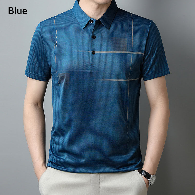 Men's Loose Cool Breathable Lapel T-Shirt