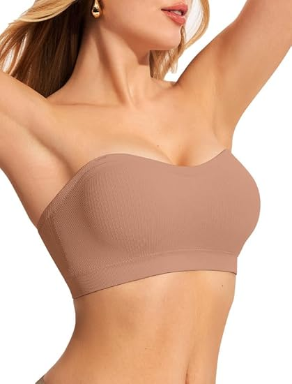 🥳2026 HOT SALE🥳💞50K+ SOLD!⚡ProKloud Strapless Push Up Bras for Women Wireless Bandeau Bra Non-Slip Silicone Tube Top Padded Convertible Bralette