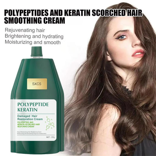 💕KJØP MER SPAR MER💕 Polypeptid Keratin Fuktighetsgivende Utglattende Hårskade Reparasjonskrem