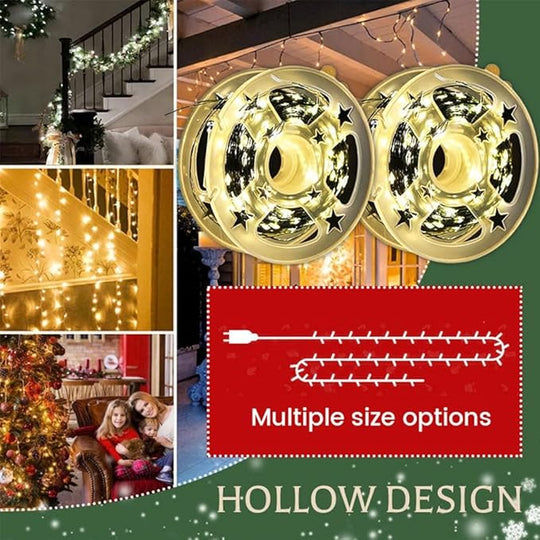 🎄Tidig julkampanj 50 % rabatt🎁 Ljusslinga med koppartråd och smällare