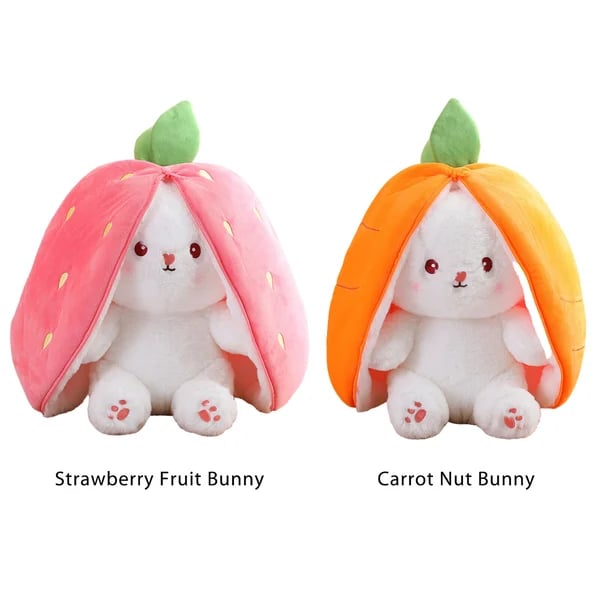 🍓 LAST DAY PROMOTION - 50%OFF🍓Strawberry Bunny Transformed into Little Rabbit🎀 Fruit Doll Plush Toy🐰