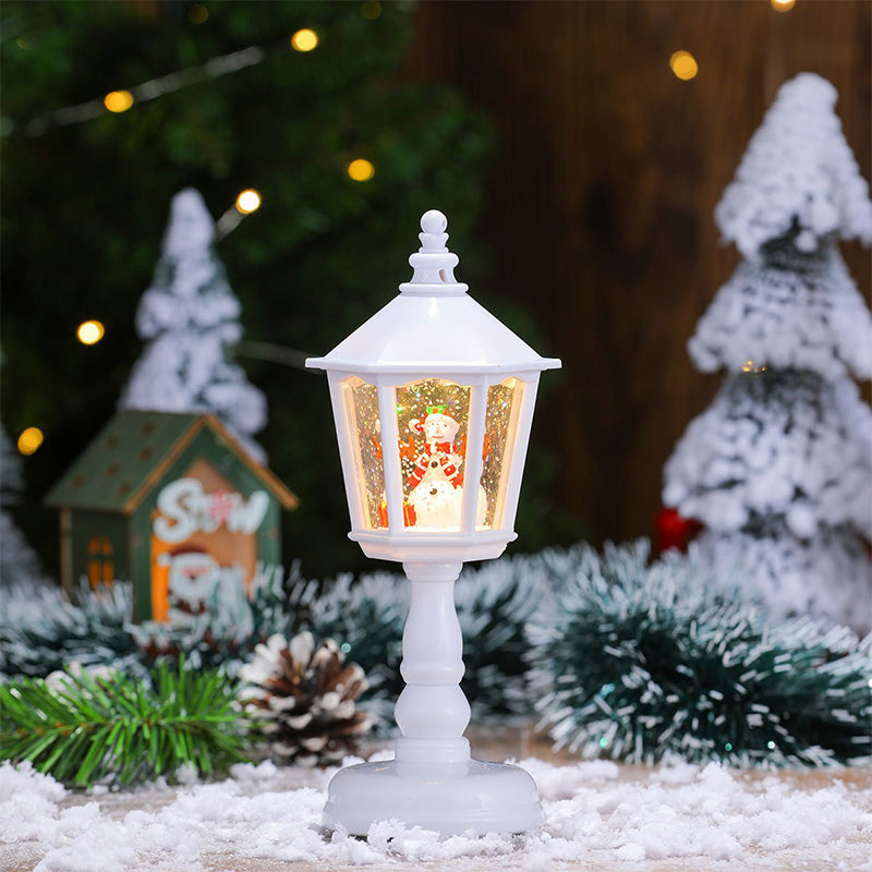 Christmas Luminous Snow Night Light with Music - Decorative Snow Globe Lamp for Shelves & Gifts