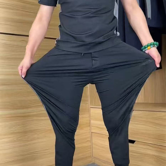 🔥Begrænset tidsbegrænset 50% rabat🔥Herresæt med korte ærmer og lange bukser i to dele, afslappet sportstøj