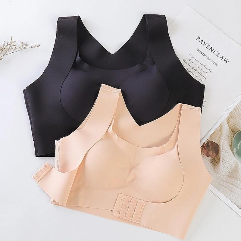 ⏰Front Closure Cross-Back Wireless Posture Bra