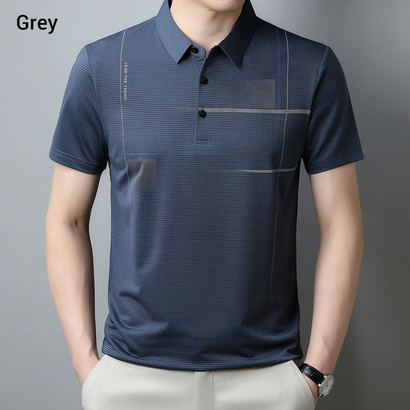 Men's Loose Cool Breathable Lapel T-Shirt