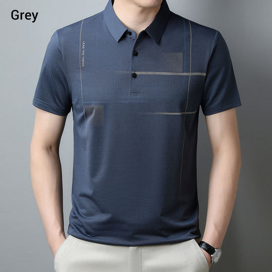 Men's Loose Cool Breathable Lapel T-Shirt