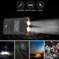 Portable Solar Charger Power Bank with LED Flashlight - Dual USB-A Output, Waterproof Outdoor Design with Compass & Carabiner