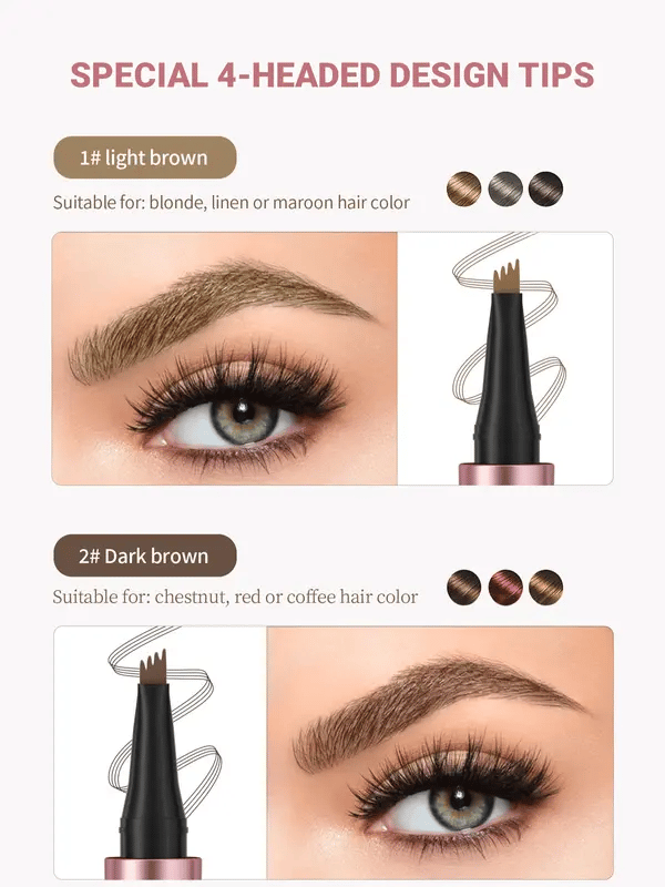 🔥2026 Hot Sale ⏰💞50K+ SOLD!💥✨3D Natural-Looking Eyebrow Pencil– 4-prong tip creates natural hair-like strokes. Waterproof, smudge-proof & lasts 24h