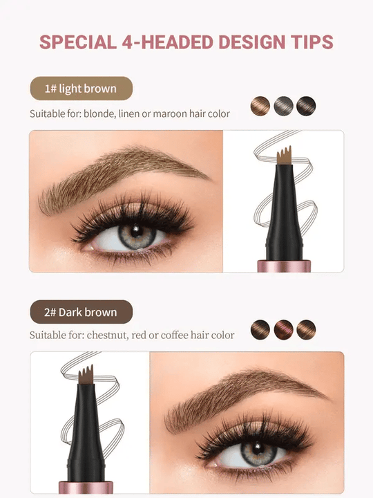 🔥2026 Hot Sale ⏰💞50K+ SOLD!💥✨3D Natural-Looking Eyebrow Pencil– 4-prong tip creates natural hair-like strokes. Waterproof, smudge-proof & lasts 24h