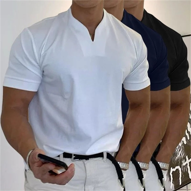 🥳2026 HOT SALE🥳💞50K+ SOLD!💥💎Men Gentlemans Business Short Sleeve Fitness T-shirt