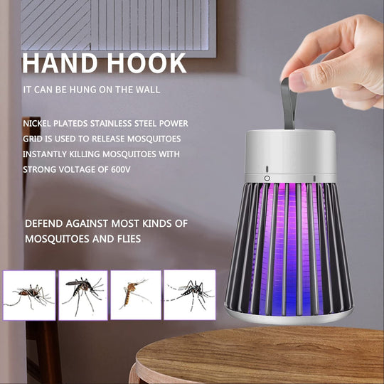 🔥2026 Hot Sale 🦟USB/Rechargeable Portable Mosquito & Fly Trap Lamp for Indoor & Outdoor
