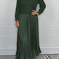 🏆Hot Sale 50% OFF🔥❤️‍🔥Women's Solid Color Long Sleeve Jumper & Pleated Bottom Dress