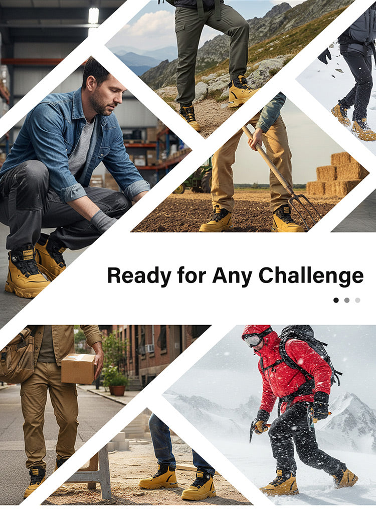 🔥49 % RABATT🔥Herrskor för utomhusbruk med vridbart spänne 🔄👞 – Vattentät 💦, Halkskydd 🚶‍♂️, Bekväm , Andningsbar 🌬️