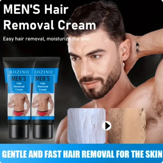 Men's hair removal cream 🧔 Gentle and non-irritating, can be used on chest, back, arms and legs ✨