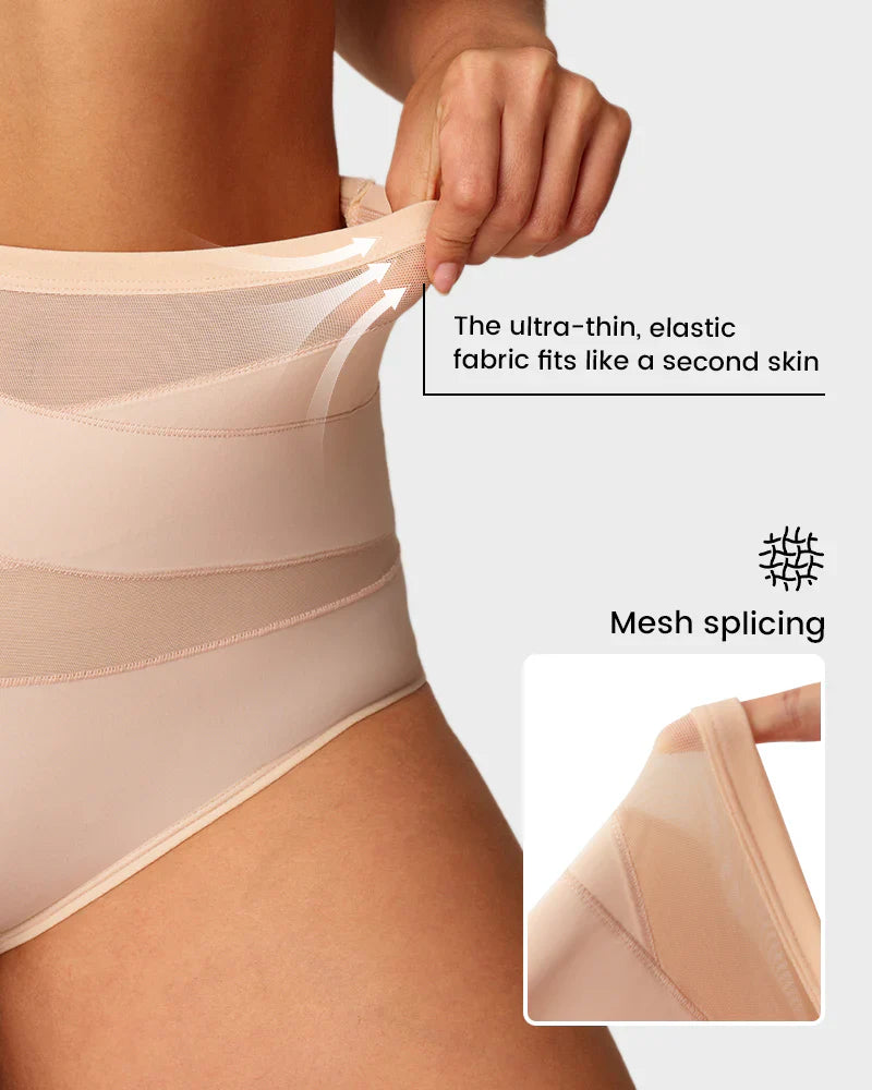 🌸2026 HOT SALE🥳✨Plus-Size High-Waist Cross Tummy Control Panties