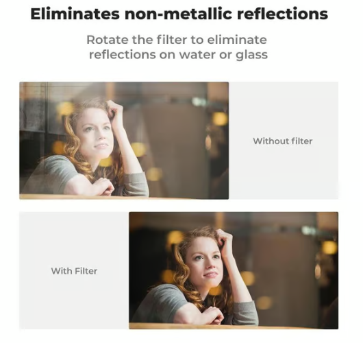 52mm Clip-0n CPL Phone CameraLens Filter Kit, Circular PolarizerPolarizing Filter Compatible with Mostcell phones