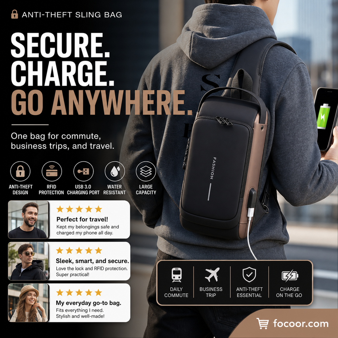 🎒 50% OFF! 🔥 Sports bag with USB charging function – theft-proof, practical & lightweight – perfect for travelling, commuting & outdoor activities ⚡