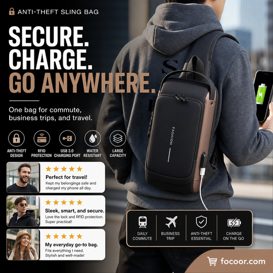 🎒 50% OFF! 🔥 Sports bag with USB charging function – theft-proof, practical & lightweight – perfect for travelling, commuting & outdoor activities ⚡