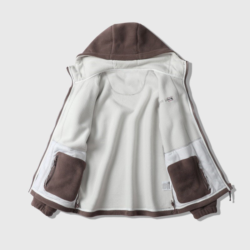 🎅Prevendita natalizia🎁Giacca calda con cappuccio in pile sintetico double-face da uomo