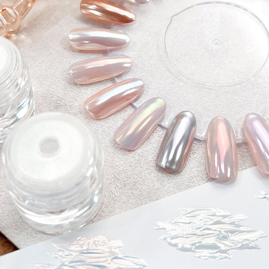 2024 Nya uppdateringar🌈Krom spegeleffekt nagelpuder