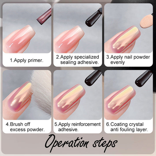 2024 Nya uppdateringar🌈Krom spegeleffekt nagelpuder