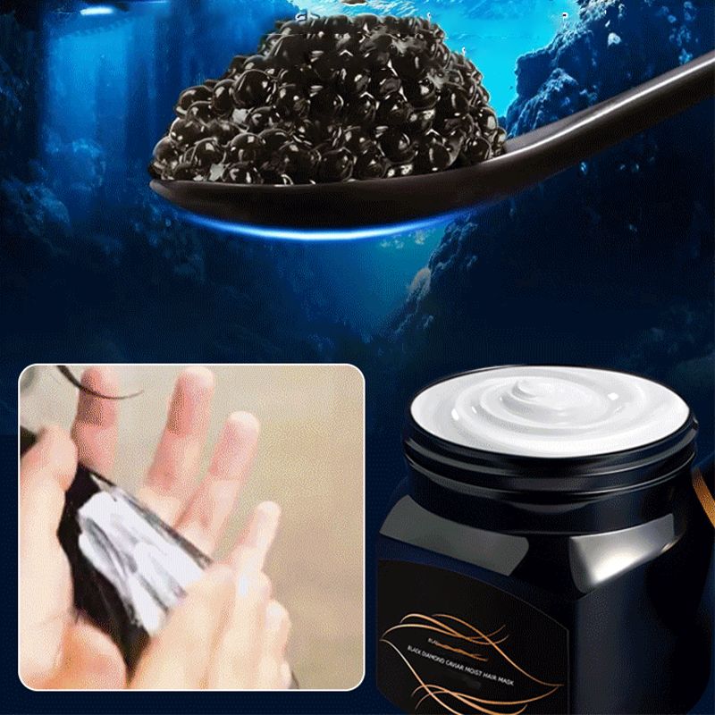 Reparación de caviar de diamantes negros máscara para el cabello nutrido