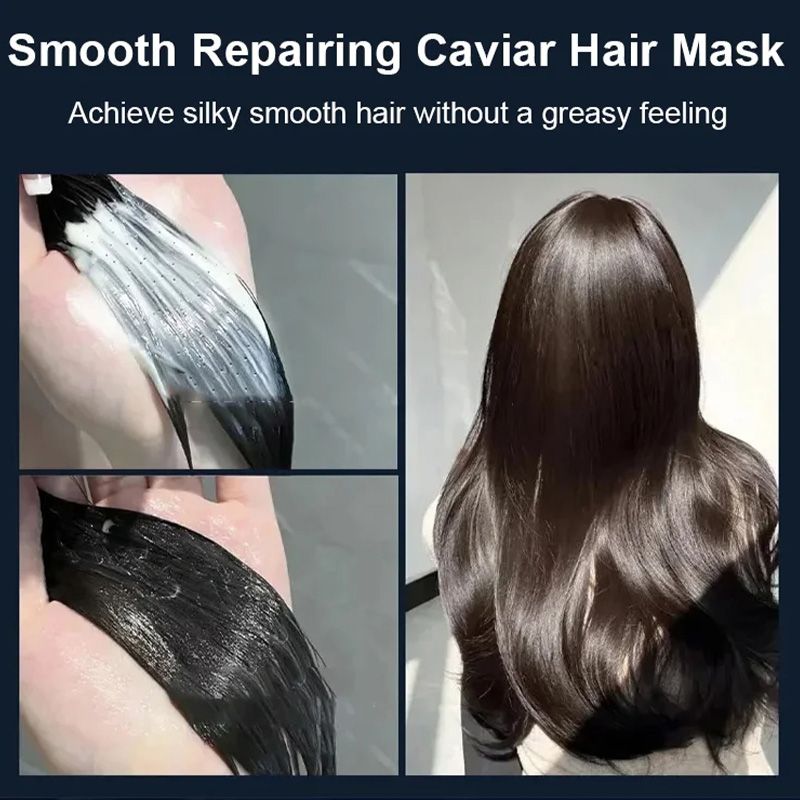 Reparación de caviar de diamantes negros máscara para el cabello nutrido