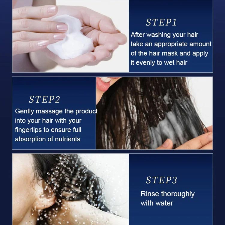 Reparación de caviar de diamantes negros máscara para el cabello nutrido