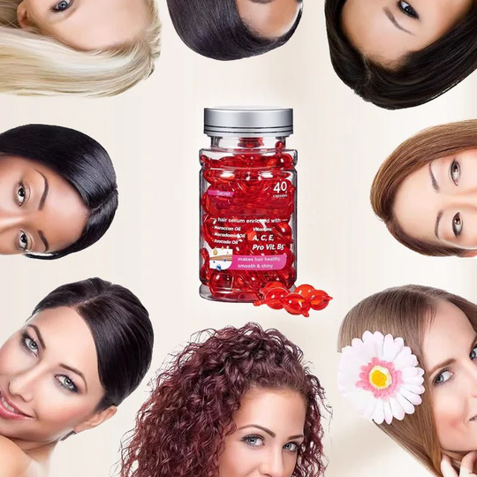 Siero di trattamento dei capelli olio marocchino e vitamina