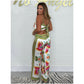 🔥New Arrival- 49% OFF💝Spaghetti Strap Printed Top & Loose Women's Pants 2-Piece Set